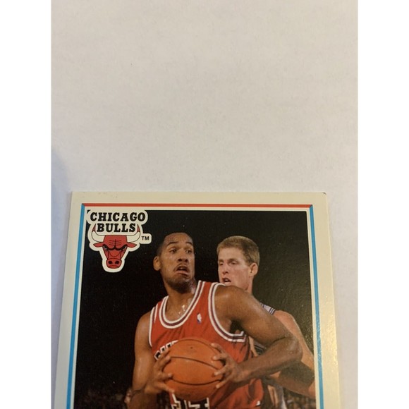 Stacey King 1990 Fleer FWD Chicago Bulls Card #27 Rare OFF CENTER+ERROR NM💎☄️ - Picture 2 of 12